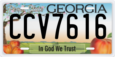 GA license plate CCV7616