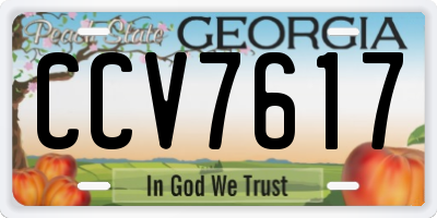 GA license plate CCV7617