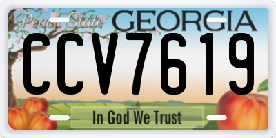 GA license plate CCV7619