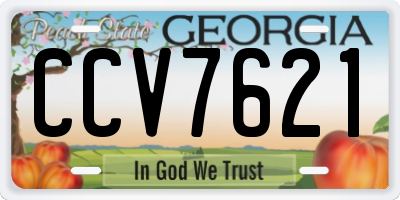 GA license plate CCV7621