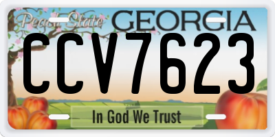 GA license plate CCV7623