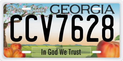 GA license plate CCV7628