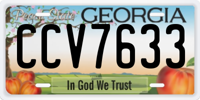 GA license plate CCV7633