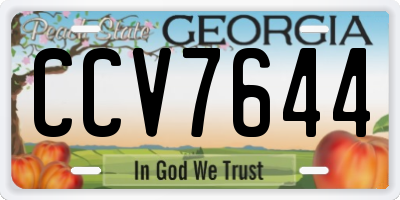 GA license plate CCV7644