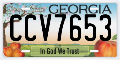 GA license plate CCV7653