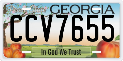 GA license plate CCV7655