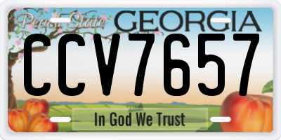 GA license plate CCV7657