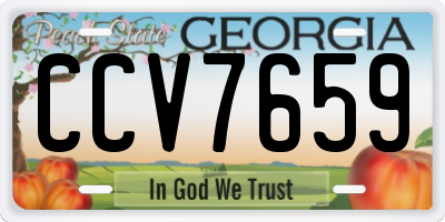 GA license plate CCV7659