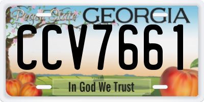 GA license plate CCV7661