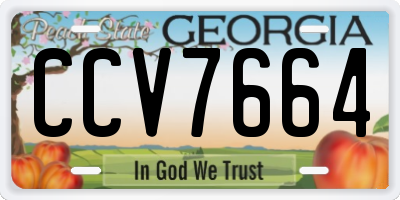 GA license plate CCV7664