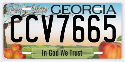GA license plate CCV7665