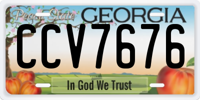 GA license plate CCV7676
