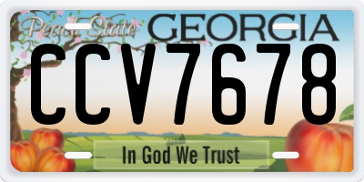 GA license plate CCV7678