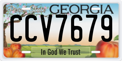 GA license plate CCV7679