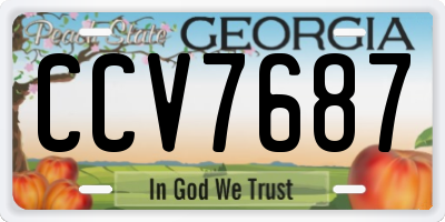 GA license plate CCV7687