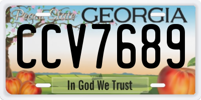 GA license plate CCV7689