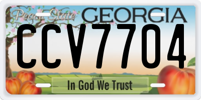 GA license plate CCV7704