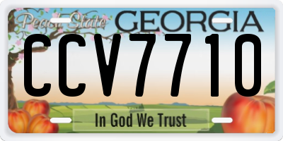 GA license plate CCV7710