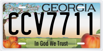 GA license plate CCV7711