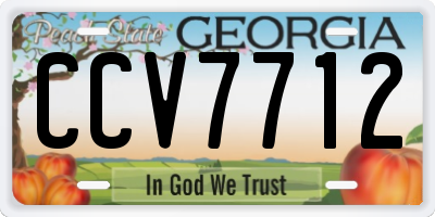 GA license plate CCV7712