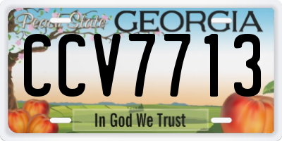 GA license plate CCV7713