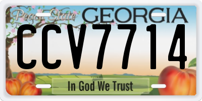 GA license plate CCV7714