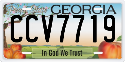 GA license plate CCV7719