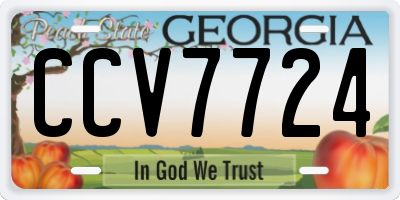 GA license plate CCV7724
