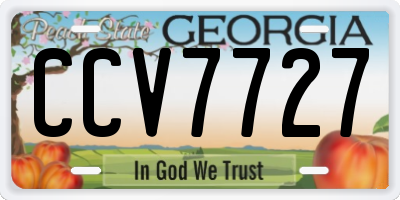 GA license plate CCV7727