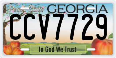 GA license plate CCV7729