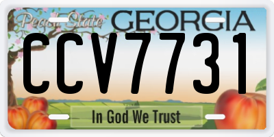 GA license plate CCV7731