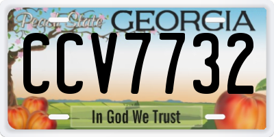 GA license plate CCV7732