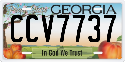 GA license plate CCV7737