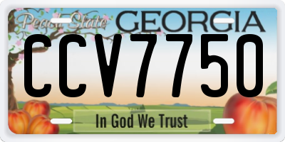 GA license plate CCV7750