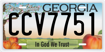 GA license plate CCV7751