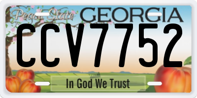 GA license plate CCV7752