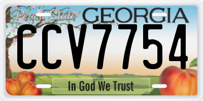 GA license plate CCV7754