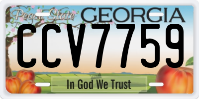 GA license plate CCV7759