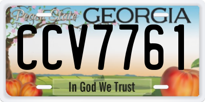 GA license plate CCV7761