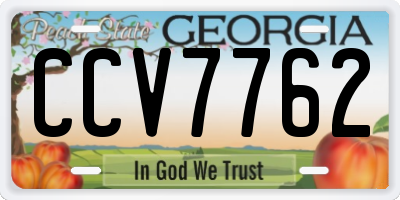 GA license plate CCV7762