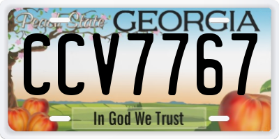GA license plate CCV7767