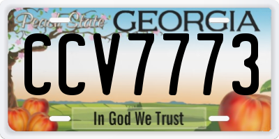 GA license plate CCV7773