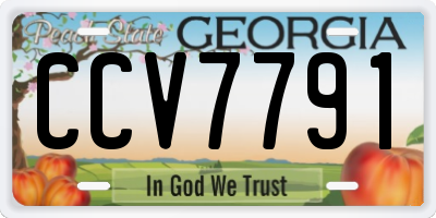 GA license plate CCV7791
