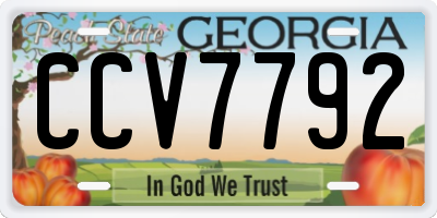 GA license plate CCV7792