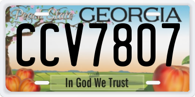 GA license plate CCV7807