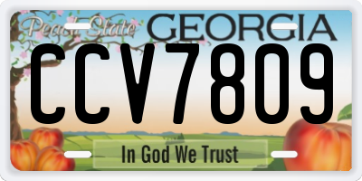 GA license plate CCV7809