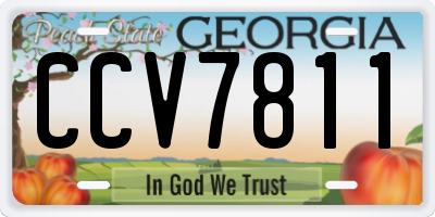 GA license plate CCV7811