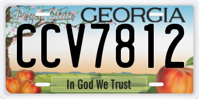 GA license plate CCV7812