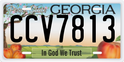 GA license plate CCV7813