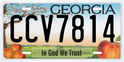GA license plate CCV7814